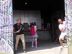 Japanese babe gets bukkaked