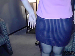 Black short hair wife 001