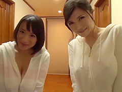 Lazy Sunday: Japanese Host Family (Mother & Stepdaughter) Are Well-Endowed