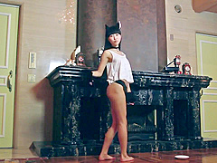 Adorable Chinese Girl in Bikini Outdoors