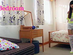 Adorable Chinese Girl in Bikini Outdoors