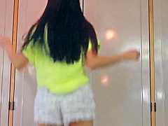 Adorable Chinese Girl in Bikini Outdoors