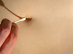 Japanese girl navel played with her cum