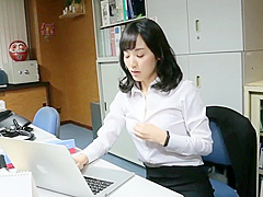 Office girl ripped pantyhose