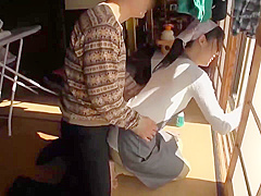 Japanese housewife is often getting banged by neighbors, while her husband is in his office