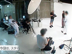 Japanese model was getting fucked in the studio, in front of a hidden camera, not knowing it