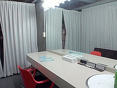 Japanese model was getting fucked in the studio, in front of a hidden camera, not knowing it