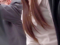 Bus groping - young japanese lady molested