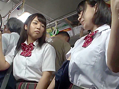 JAV - schoolgirls pairing up on trains... still not safe! ♥