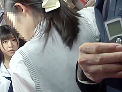 JAV - schoolgirls pairing up on trains... still not safe! ♥