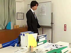 Petite Japanese chick is dressed up as a super hero and doing amazing stuff with a dick