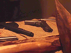 the husband is a villain, the wife is a spy