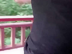 Fuck doggystyle Chinese model babe on mountain