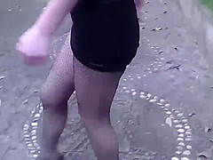 Fuck doggystyle Chinese model babe on mountain