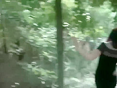 Fuck doggystyle Chinese model babe on mountain