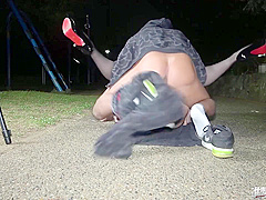 Individual Shooting 17 Complete Appearance 19 Year Old Slender Shaved Suzyman