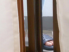 Ravishing Japanese housewife is getting a rear fuck in the kitchen, from her new lover