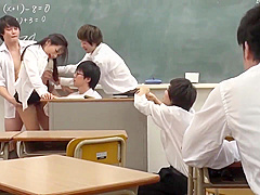 Female teacher is a good cum dumpster for young guys