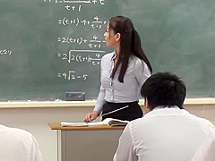 Female teacher is a good cum dumpster for young guys