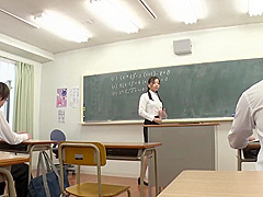 Female teacher is a good cum dumpster for young guys