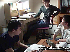 Japanese milf is having casual sex with her step- son in the late afternoon, and enjoying it