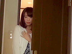 Passionate Japanese woman is having a casual threesome with friends, while her husband is working