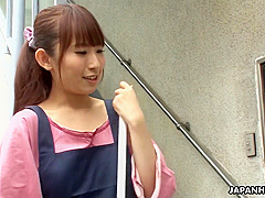 The beautiful Asian Yui Misaki sucks dick