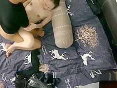 The husband goes on a business trip before the room puts the camera to stea