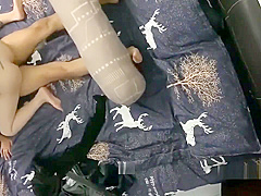 The husband goes on a business trip before the room puts the camera to stea