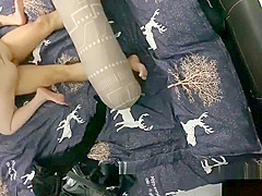 The husband goes on a business trip before the room puts the camera to stea