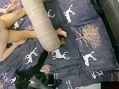 The husband goes on a business trip before the room puts the camera to stea