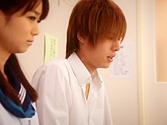 Japanese schoolgirl Asuka Hoshino has sex in a classroom