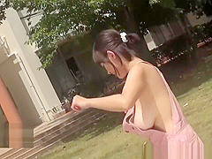 ami-hibiya on the grass most erotic japanese girl