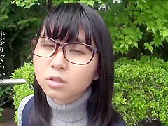 Frisky Japanese brunette is spreading up wide and getting fucked hard, by a group of guys