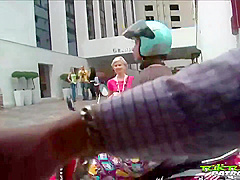 Asian babe is spreading her legs wide for a guy who wants to drill her hairy pussy