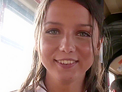 Young girl has anal sex on the public bus