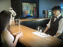 Slutty Japanese brunette is moaning from pleasure while getting fucked hard by a horny stranger