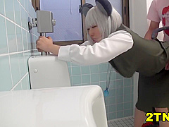 [二代目つば飲みおじさん] 43歳アスペ男 Gカップ低身長レイヤー19歳【イラマ便所SEX唾飲みDキス体液パイズリ】強制ドM調教2本立てSP