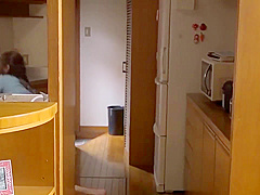 Hot Asian chick had quite rough sex with her step- father, in the living room