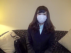Aroused Japanese brunette took off her face mask before she got her wet pussy fingered