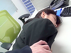 New Japanese secretary got drunk and raped in the office by a kinky co worker