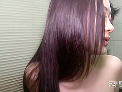 Asian bitch with hairy pussy loves sex