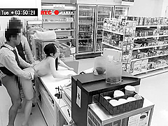 Busty Japanese brunette is about to get banged in a local shop, instead of paying for groceries