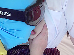 G Cup Big Breasts Satoko Chans Boobs Are Squeezing And Getting Cool