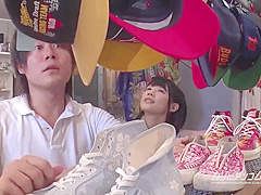 Asian boutique seller suck a client dick