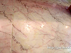 Asian brunette gets very horny when a guy starts touching her tits and fingering her pussy