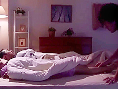 Horny guy is fucking his hot step- mom in the middle of the night and enjoying it