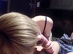 Shy Japanese girl seems to like to suck dick more than anyone could even assume