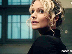 Samantha Jolie fulfilled by her three inmates