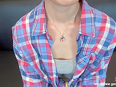 Hot asian slut getting that sextoy inside her